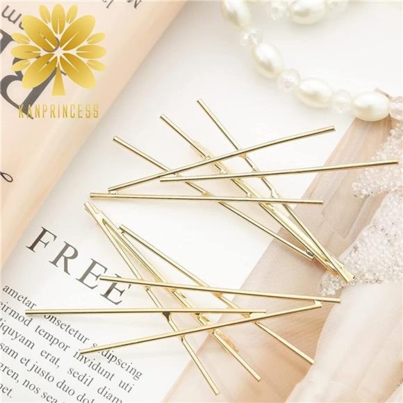 KANPRINCESS 2Pcs 3.1 inch Hair Pins Set Geometric Hair Clips Metal Hair Pin main image 6